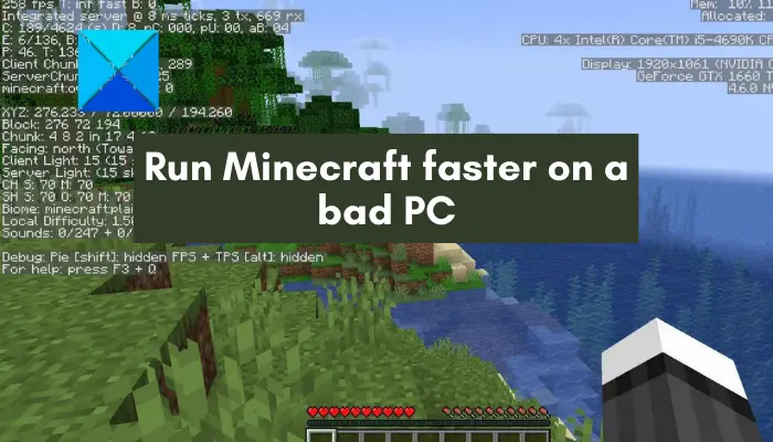 How to run Minecraft with optimal FPS on a low-end PC
