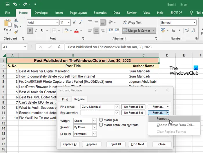 How To Find And Replace Text Color In Excel