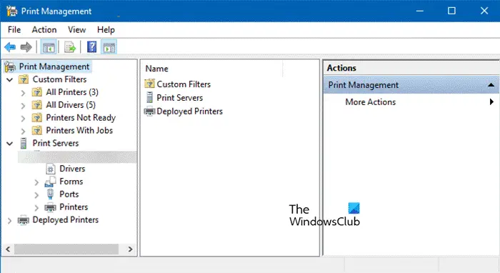 to and use Print Management Tool in Windows