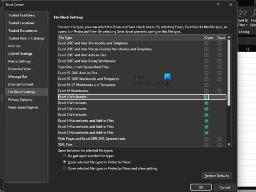 Excel keeps blocking files from being inserted