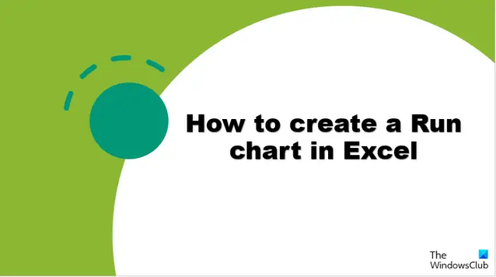 How to create a Run chart in Excel