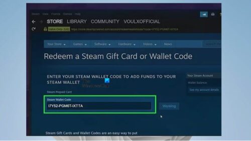 How to redeem Steam Gift Card or Wallet Code