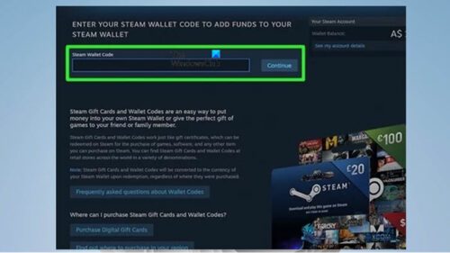 How to redeem Steam Gift Card or Wallet Code