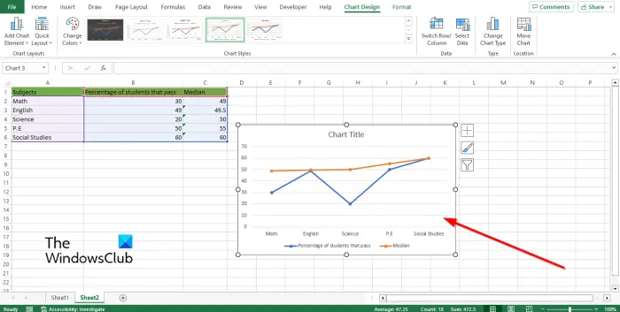How to create a Run Chart in Excel