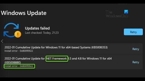 Fix 0x800F0922 Windows Update Error In Windows 11/10