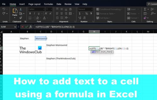 how-to-add-text-to-a-cell-in-excel-using-formula