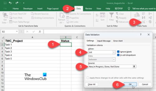 Creating A Dropdown List In Excel 500x291 