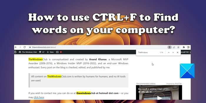 So Verwenden Sie Strg+F, Um Wörter Auf Ihrem Computer Zu Finden