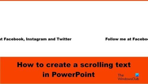 How to create a Scrolling Text in PowerPoint