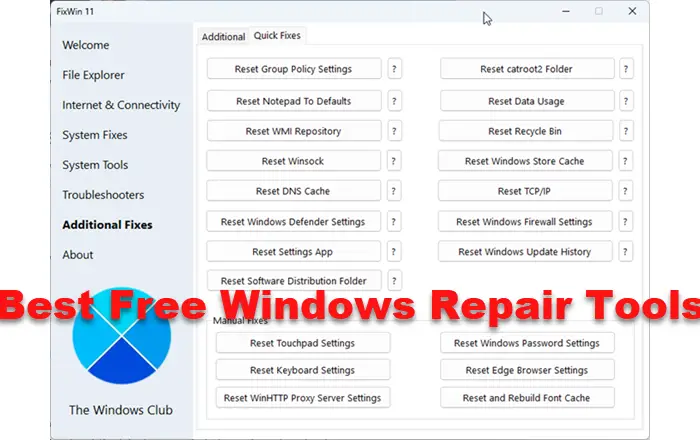 12 Best Free Windows 11 Repair Tools