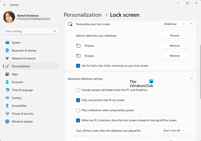 How To Change Slideshow Settings In Windows 11 10