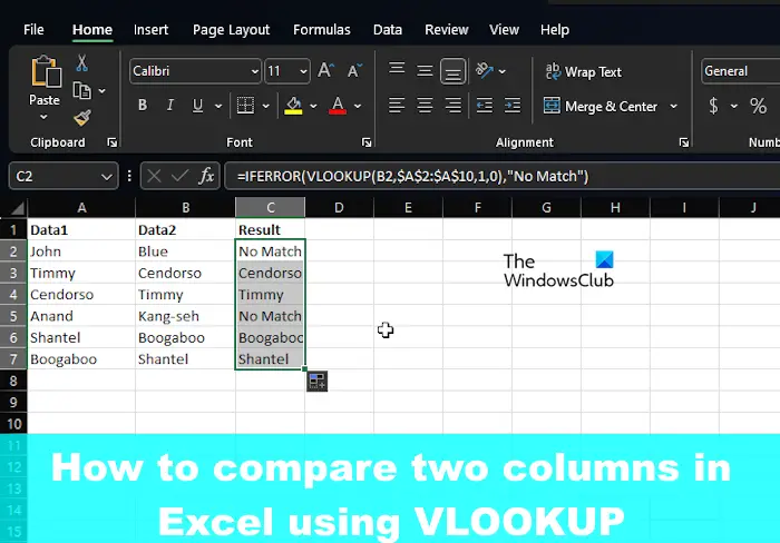 How To Compare Two Columns In Excel Using VLOOKUP TrendRadars