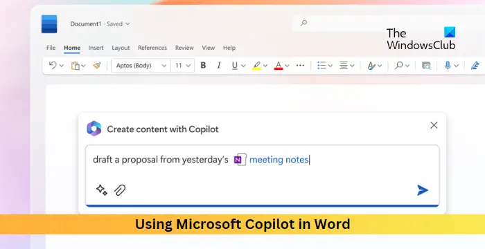 How to use Microsoft Copilot in Word