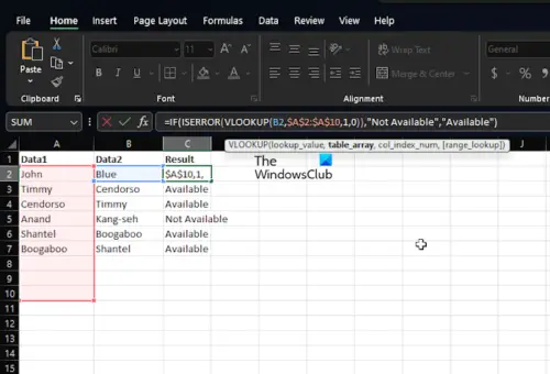 how-to-compare-two-columns-in-excel-using-vlookup