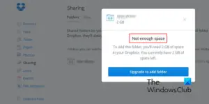Dropbox Not Enough Space To Access Folder [Fix]