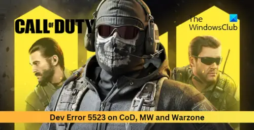 Dev Error 5523 on CoD, MW and Warzone