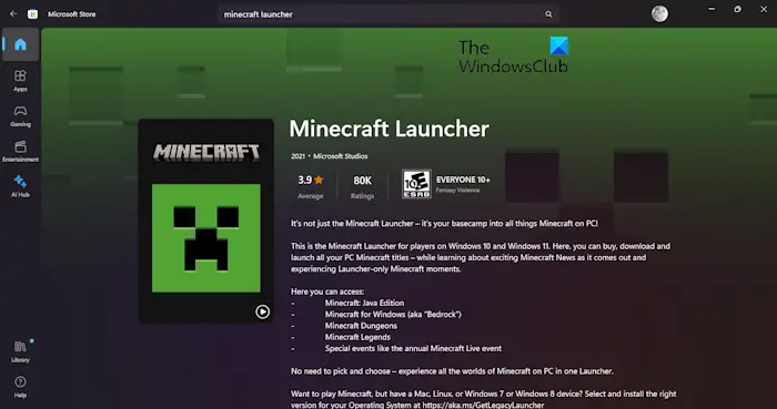 Minecraft online launcher