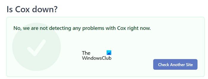 Cox Is It Down