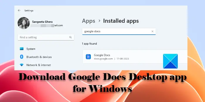 google app for desktop