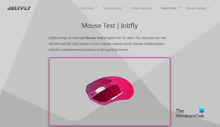 Scroll Click Test  Click Tests - Joltfly