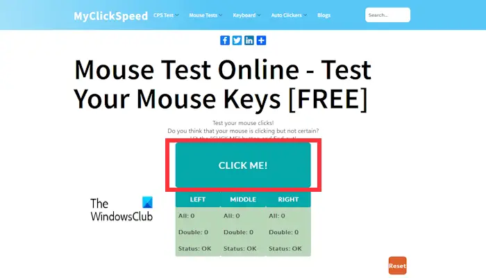 Right Click Speed Test  CPS Right Mouse Button
