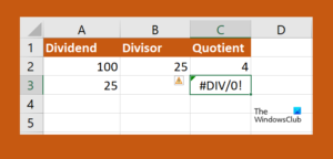 Excel formula not dividing correctly [Fix]