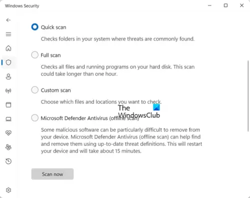 Windows Defender Offline Scan vs Full Scan vs Quick Scan explained