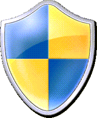 Blue and Yellow Shield from an Icon