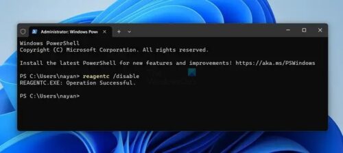 How To Disable Windows Recovery Environment Winre