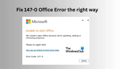 Fix 147 0 Office Error Code The Right Way