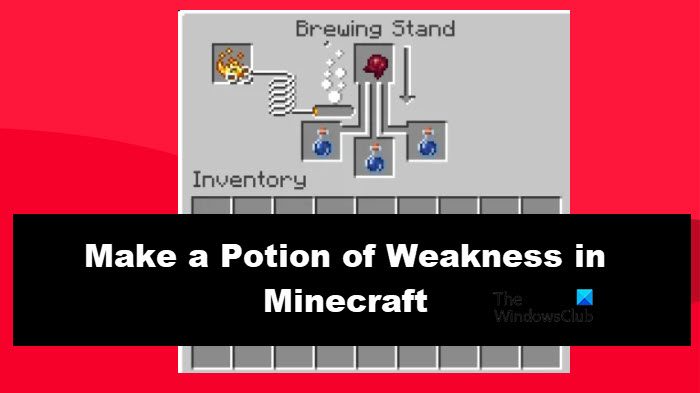 How to make Weakness Potion Recipe in Minecraft
