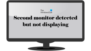 Second Monitor Detected But Not Displaying On Windows 11/10