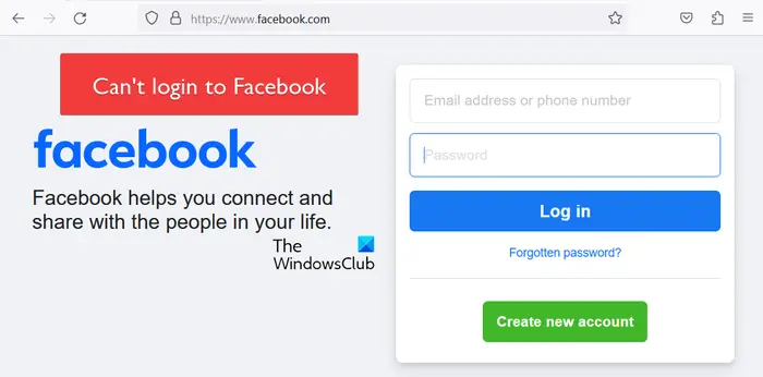 New Facebook Login Page