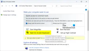 How To Open Onscreen Keyboard In Windows 11?