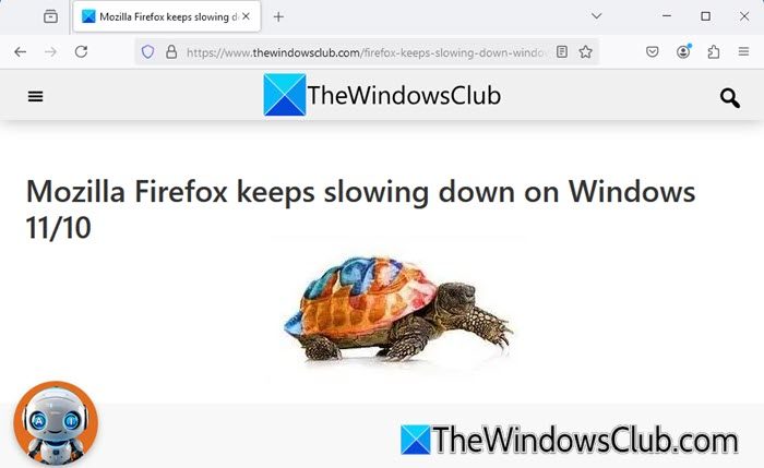 Mozilla Firefox keeps slowing down