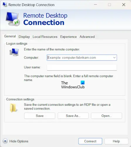 How to use Remote Desktop over LAN on Windows 11/10