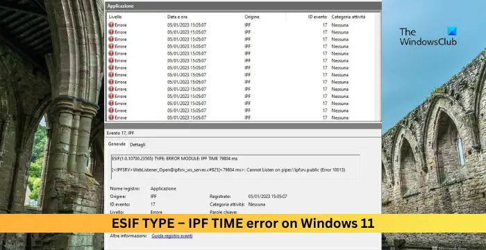 Esif Type – Ipf Time-Fehler Unter Windows 11