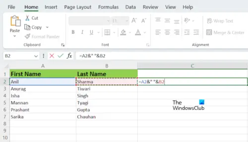 Combine text from multiple cells into one cell in Excel