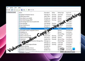 Volume Shadow Copy Service error 0x81000202 or 0x81000203