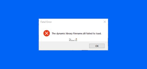 Failed to load DLL file on Windows 11/10 computer