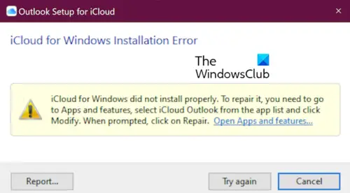 iCloud for Windows did not install properly [Fix]