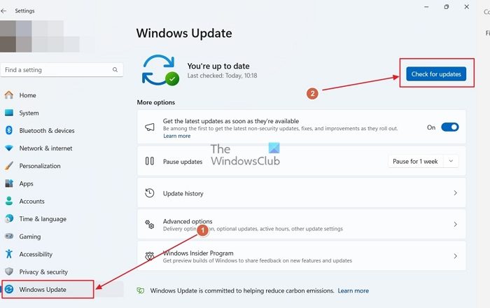 Check Windows for Update to fix event id 1795