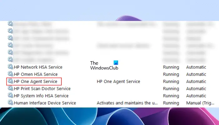 HP One Agent Service