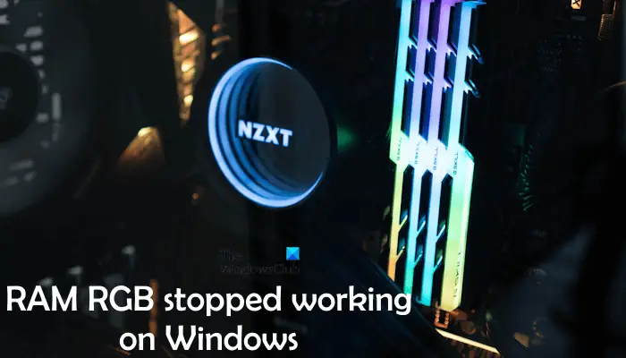 RAM RGB stopped working on Windows