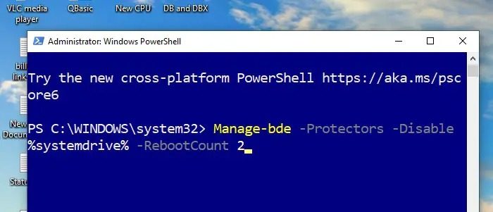 Windows PowerShell Command ecure Boot update was not applied
