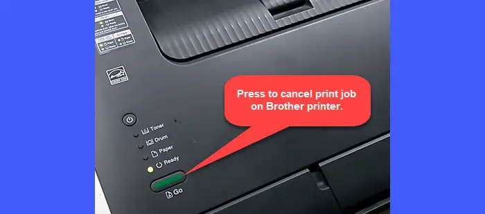 Cancel Print Job on Brother printers