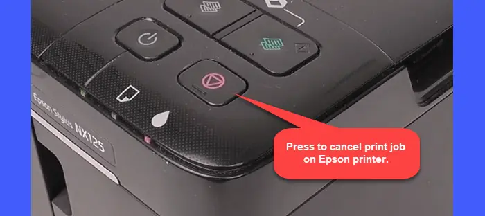 Cancel Print Job on Epson printers
