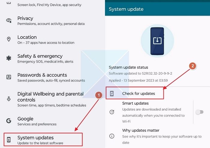 Install Updates In Android