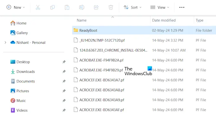 PF files in Windows