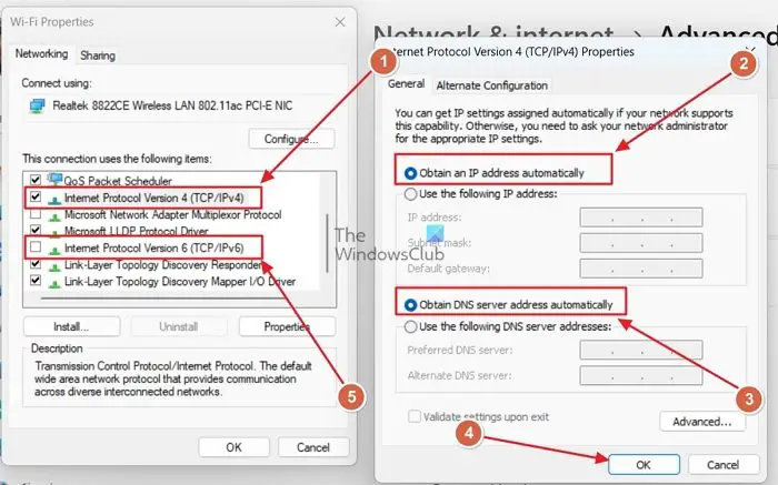 Remove custom DNS from Wifi Adapter in Windows
